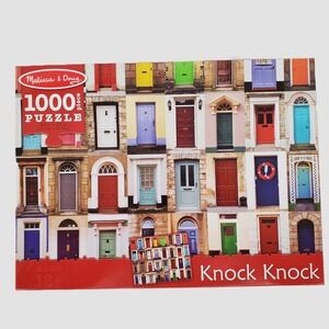 Melissa & Doug Knock Knock 1000 Piece Jigsaw Puzzle Colorful Doors 9092 New